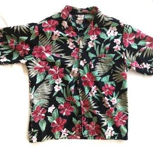 Vintage Surf Hawaiian Shirt Floral XL Short Sleeve